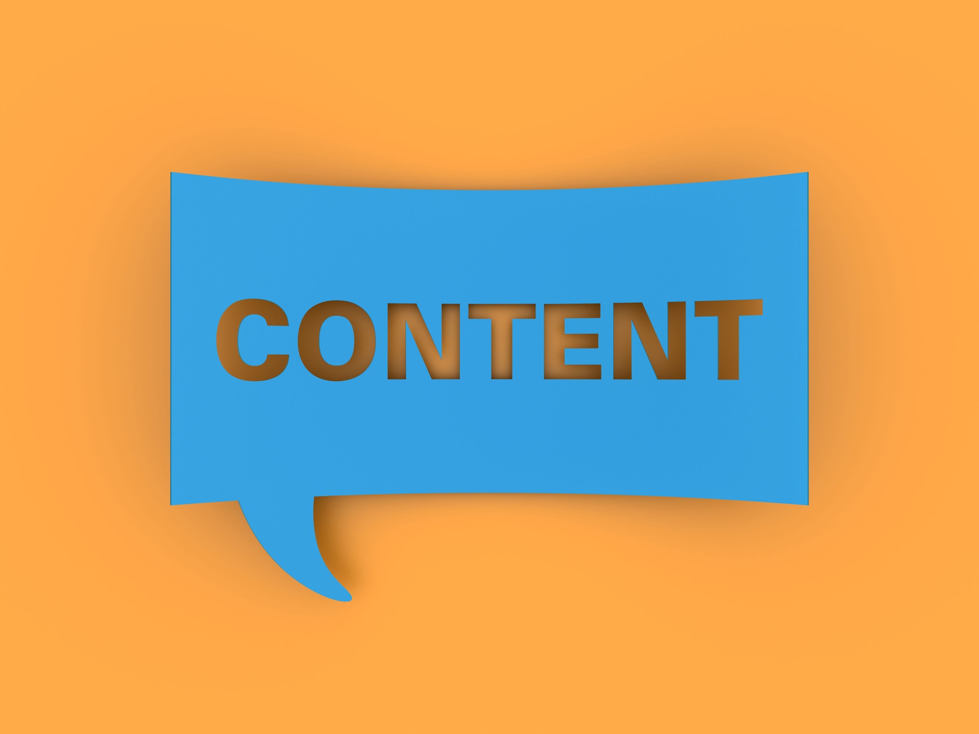 Speech Bubble with CONTENT Word